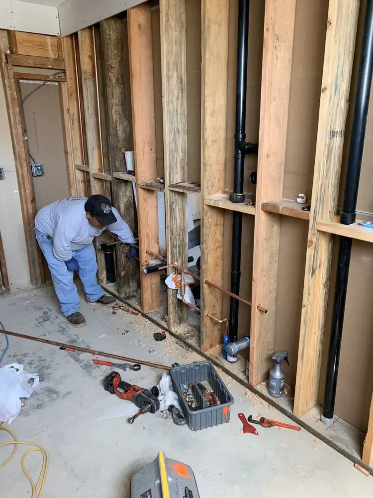 Commercial rough-in plumbing for Water Heater Replacement in Stamford